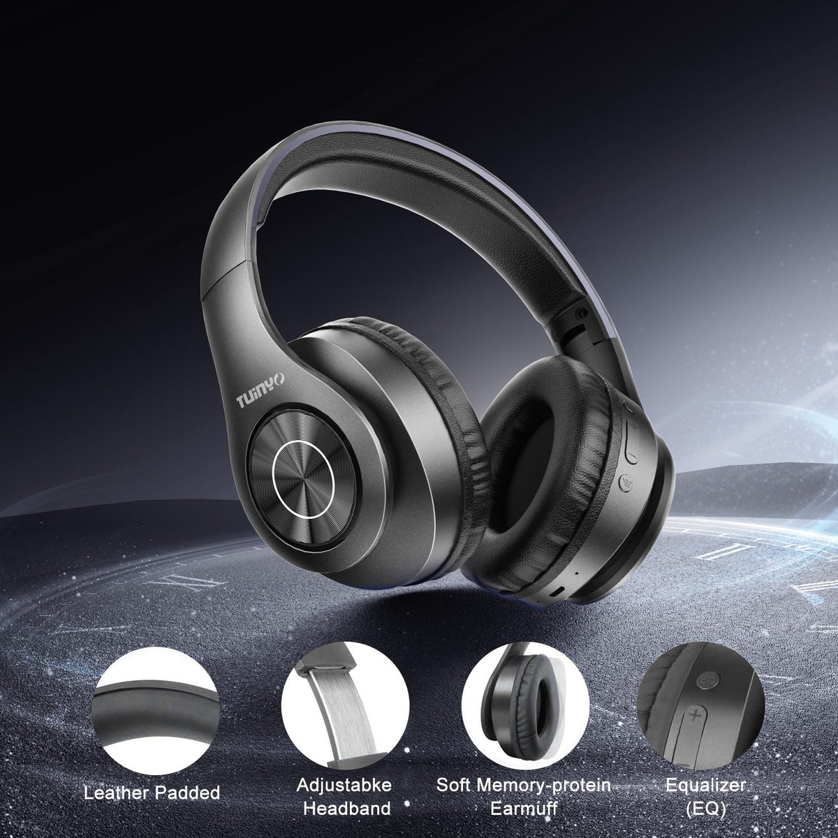 TUINYO memory-protein ear cushions ensure skin-like comfort during long listening sessions.