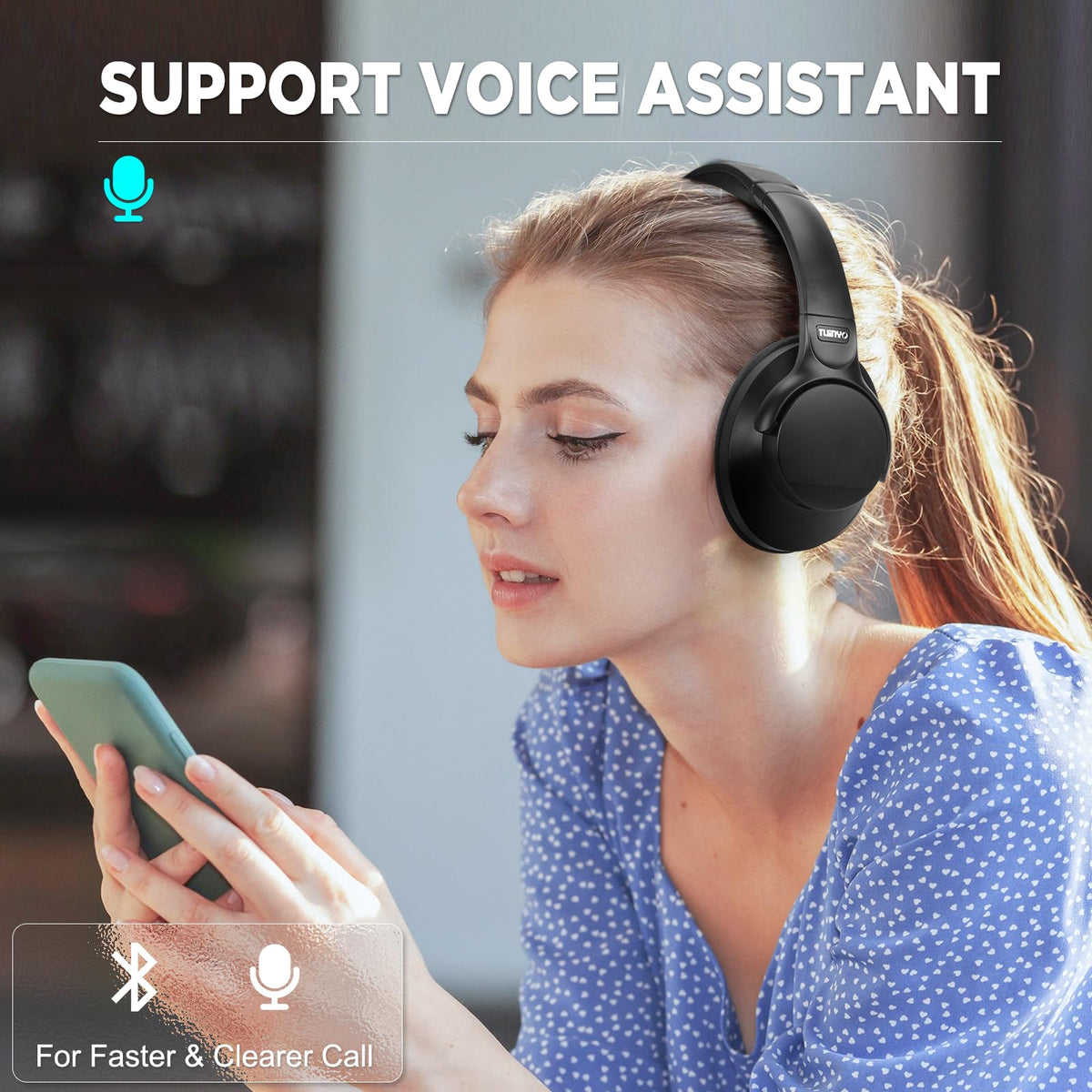 TUINYO over-ear design surrounds you with immersive sound while reducing fatigue.