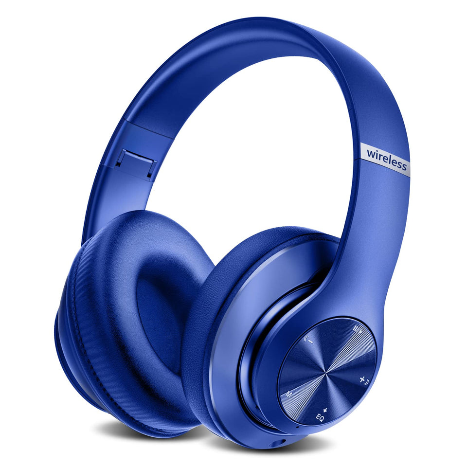 Tuitager front view showing blue headphones and controls for easy operation