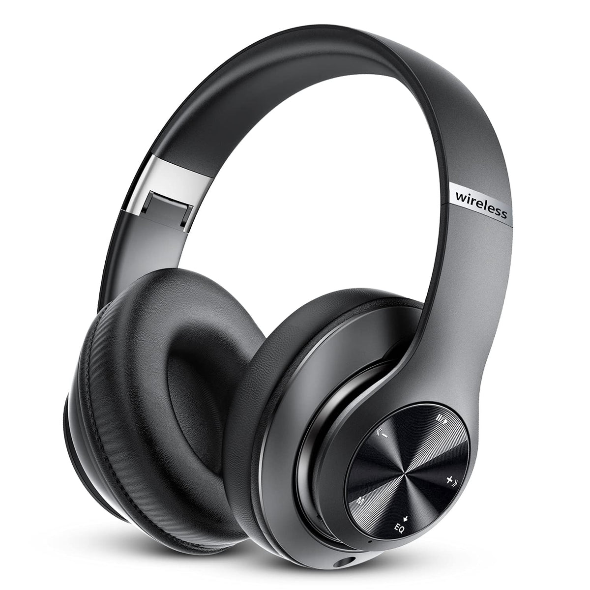 Tuitager Bluetooth over-ear headphones with foldable design for travel and storage convenience.
