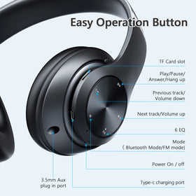 Lightweight, comfortable fit with soft cushions for long listening sessions.