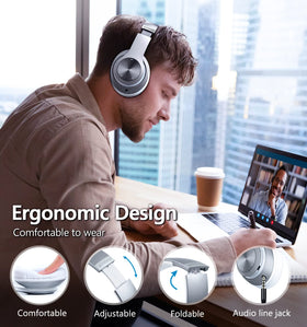 Tuitager Headphones 40mm drivers delivering deep bass and clear highs.