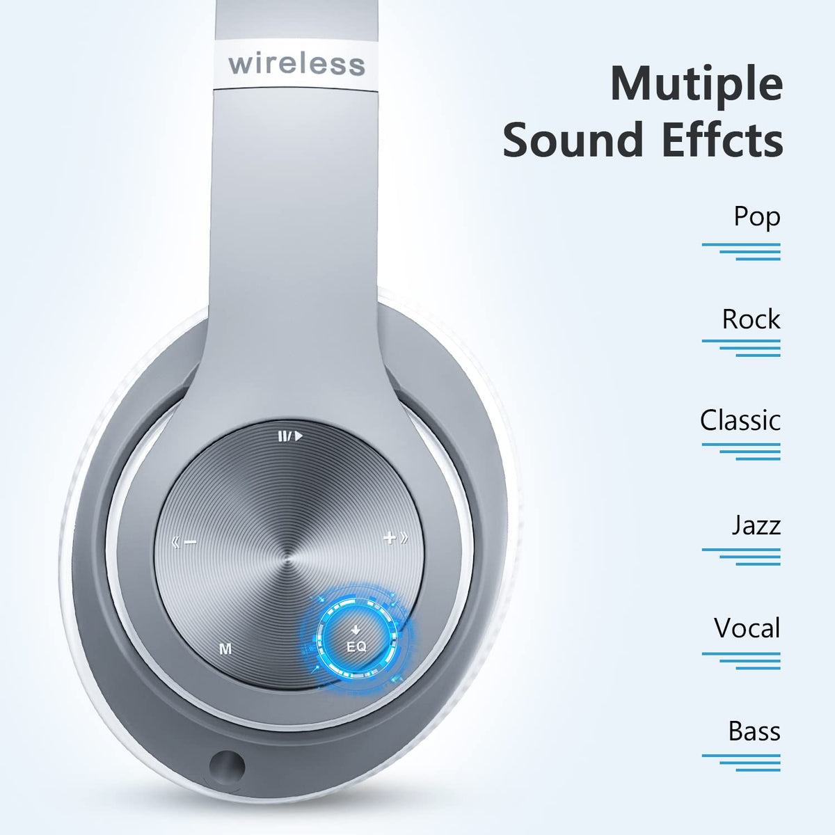 Tuitager Headphones 6 EQ modes adapt to genres and moods.