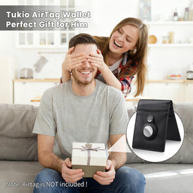 Tukio Air Tracker beside a coin for size comparison and compact portability