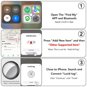 Tukio Air Tracker Tag with replaceable battery for long-term use