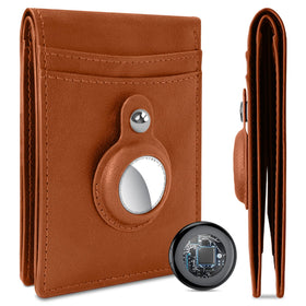 Tukio Air Tracker Tag on a wallet showing Find My location capability