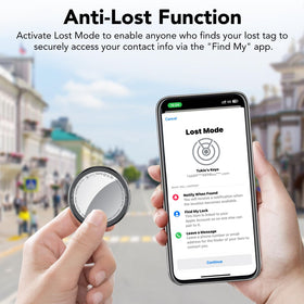 Tukio tag connected to car key fob illustrating everyday key-finding practicality