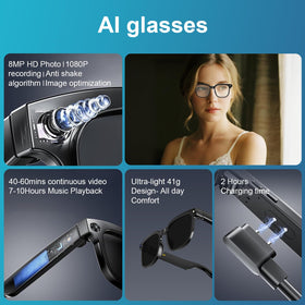 Tulbeys AI Smart Glasses open-ear audio for ambient awareness