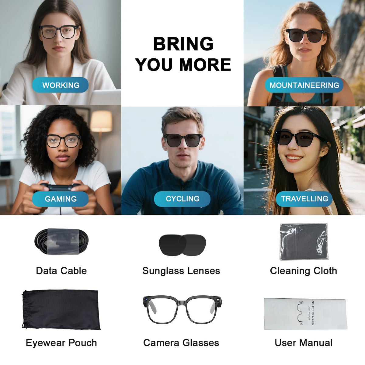 Tulbeys AI Smart Glasses intuitive touch controls on temple