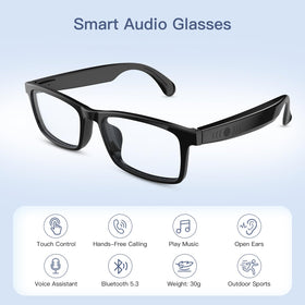 Tulbeys Smart Glasses anti-blue-light lenses for eye comfort during screen use.