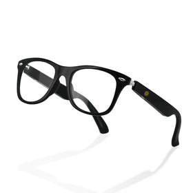 Tulbeys smart glasses with blue light filter lenses close-up detail for digital comfort