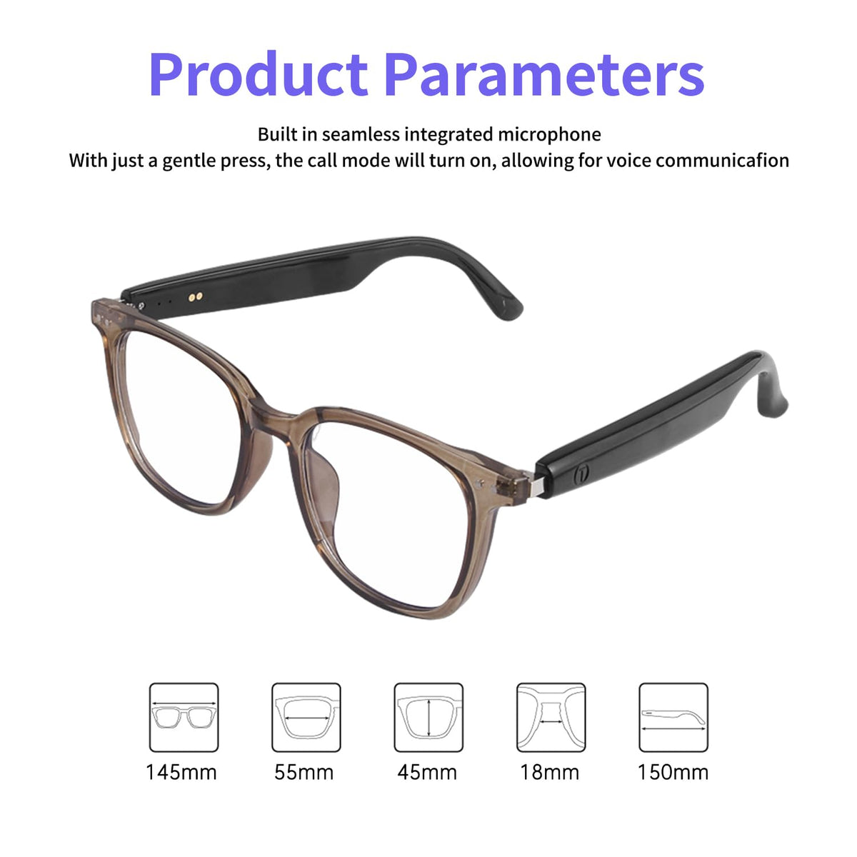Tulbeys Bluetooth 5.4 glasses offer fast, stable connectivity