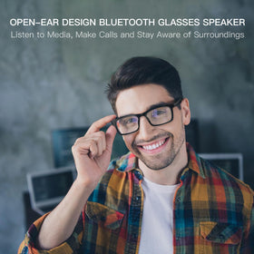 Tulbeys Smart Glasses built-in mic and speakers enable calls and music.