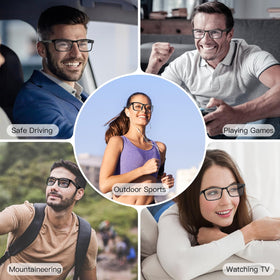 Tulbeys Smart Glasses independent side switches with magnetic charging for simple setup.
