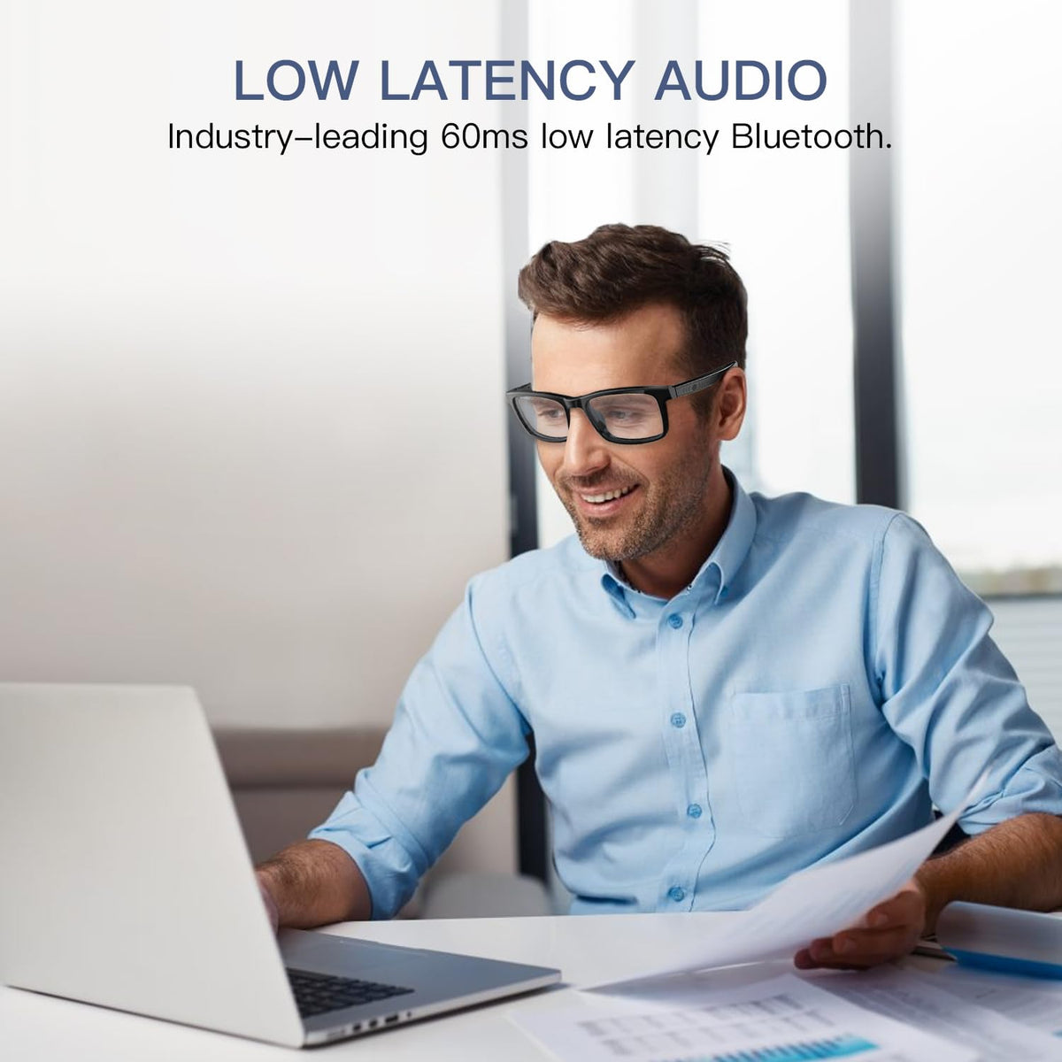 Tulbeys Smart Glasses long battery standby supports all-day use.