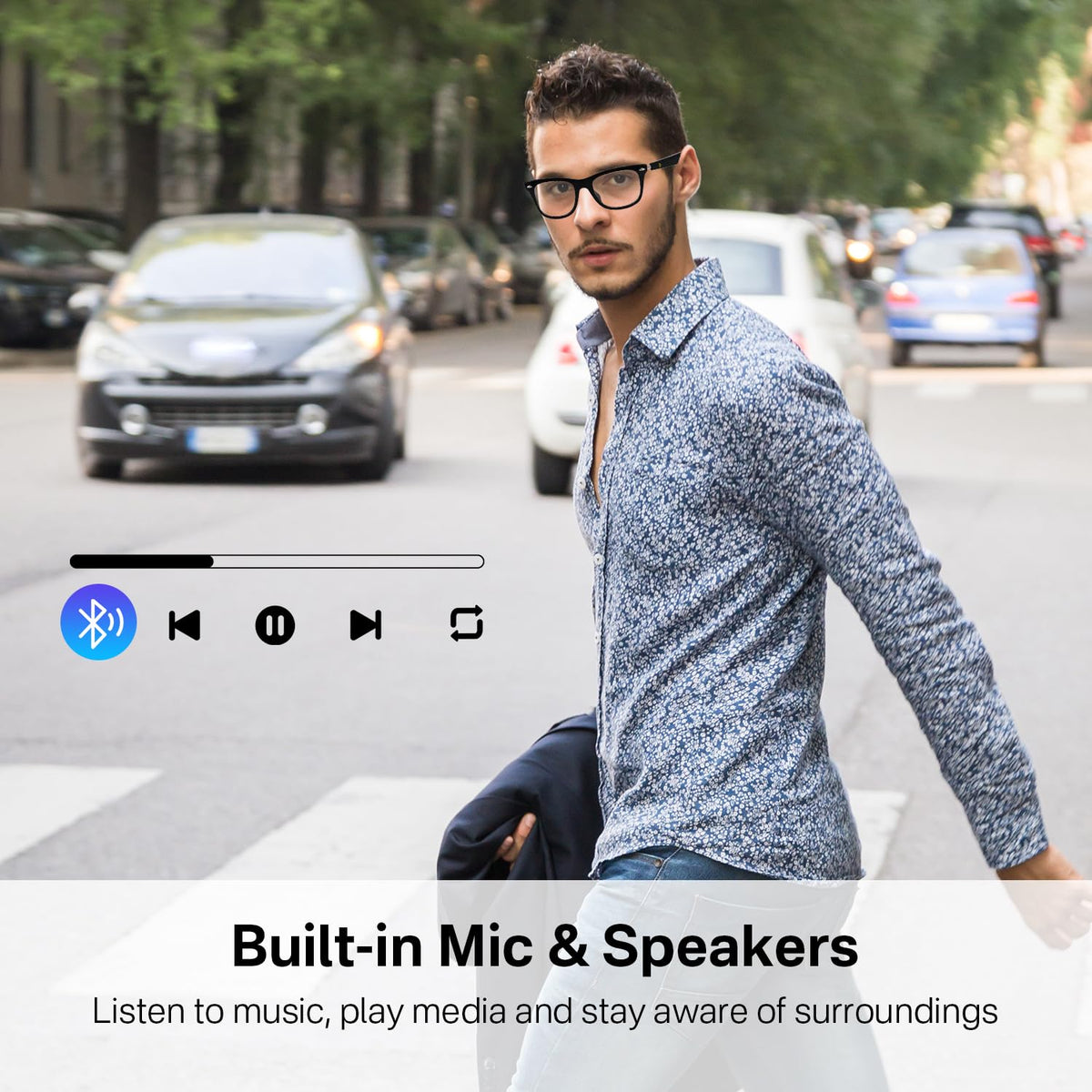 Tulbeys smart glasses touch controls and voice assistant access on temple