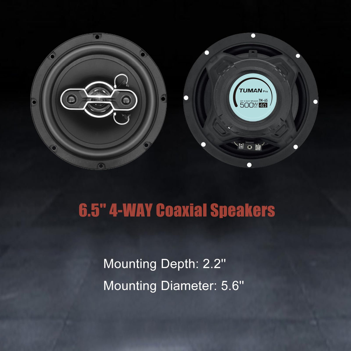 TUMAN Pro beside a ruler showing 6.5-inch scale and easy replacement fit benefit