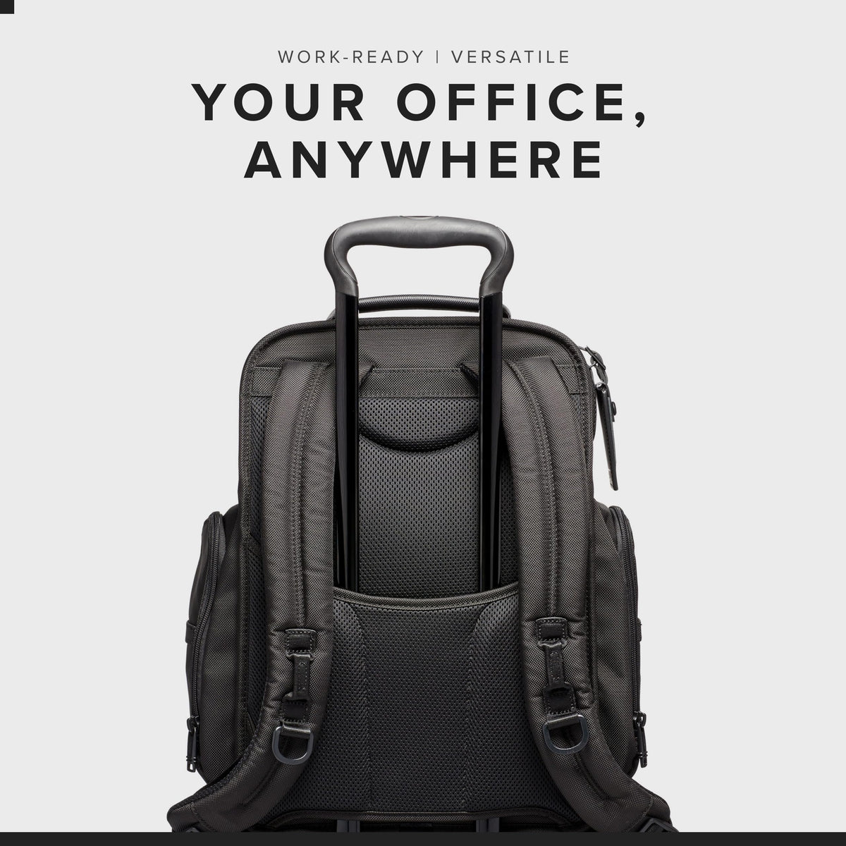 TUMI Alpha Brief Pack adjustable padded straps offer customizable comfort