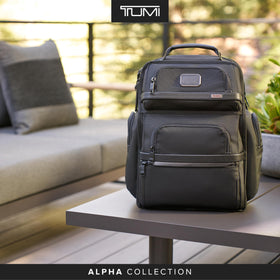 TUMI Alpha Brief Pack ballistic nylon fabric emphasizes rugged daily durability