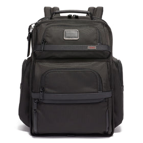 TUMI Alpha Brief Pack front view demonstrates professional style and roomy everyday carry