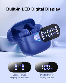 TUMJUN open charging case with LED display indicating remaining battery for convenience