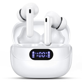 TUMJUN wireless earbuds with LED display for easy battery checks during the day