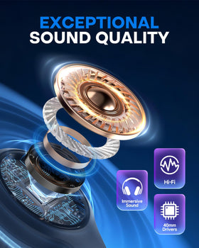 Three EQ modes to tailor bass, voice, or balanced sound