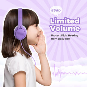 TuneFlux kids headphones soft cushion close-up for comfortable wear.