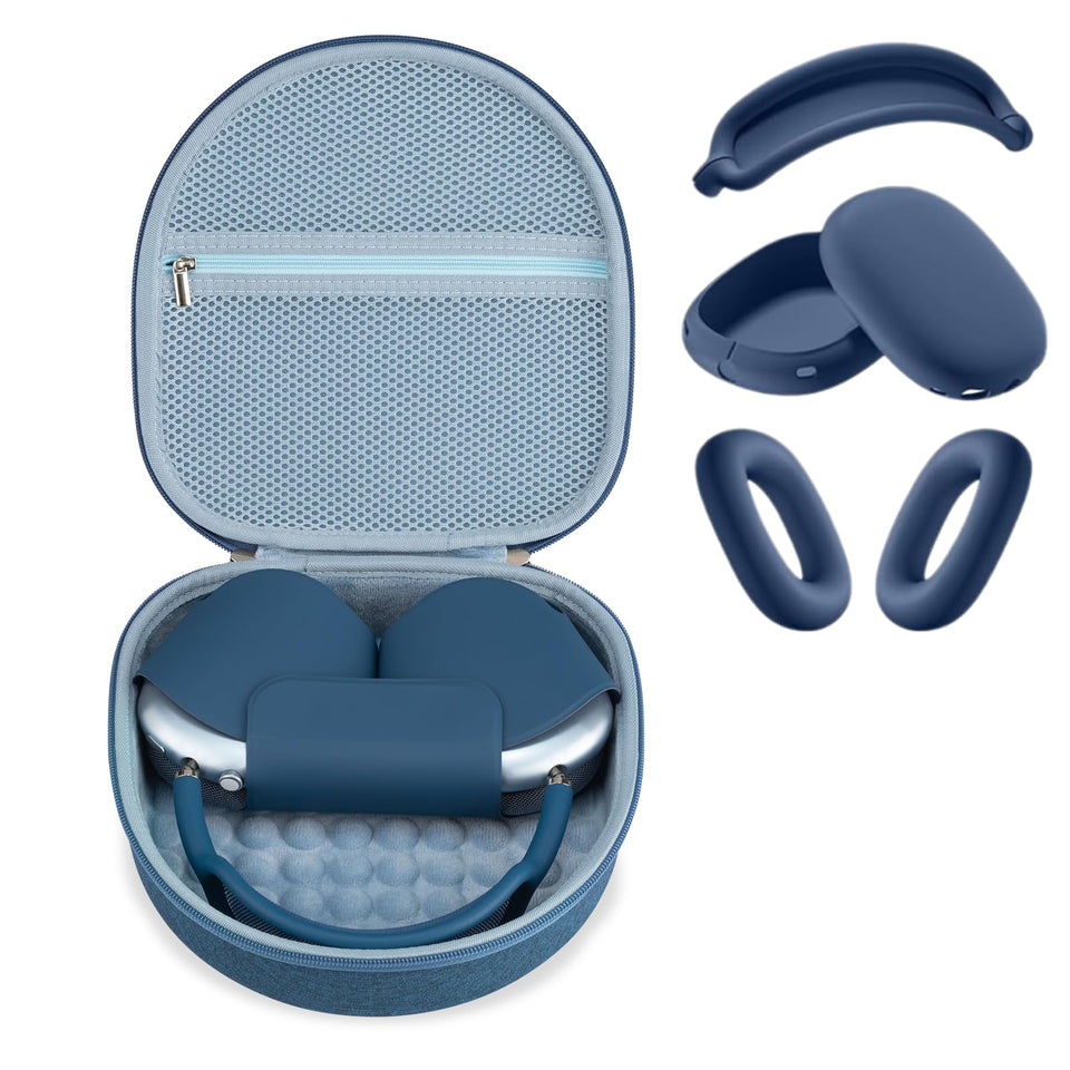 TUNYINSH blue hard case front view showing compact protection and portability
