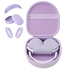 TUNYINSH front view of purple hard case showing protective profile and easy-carry benefit
