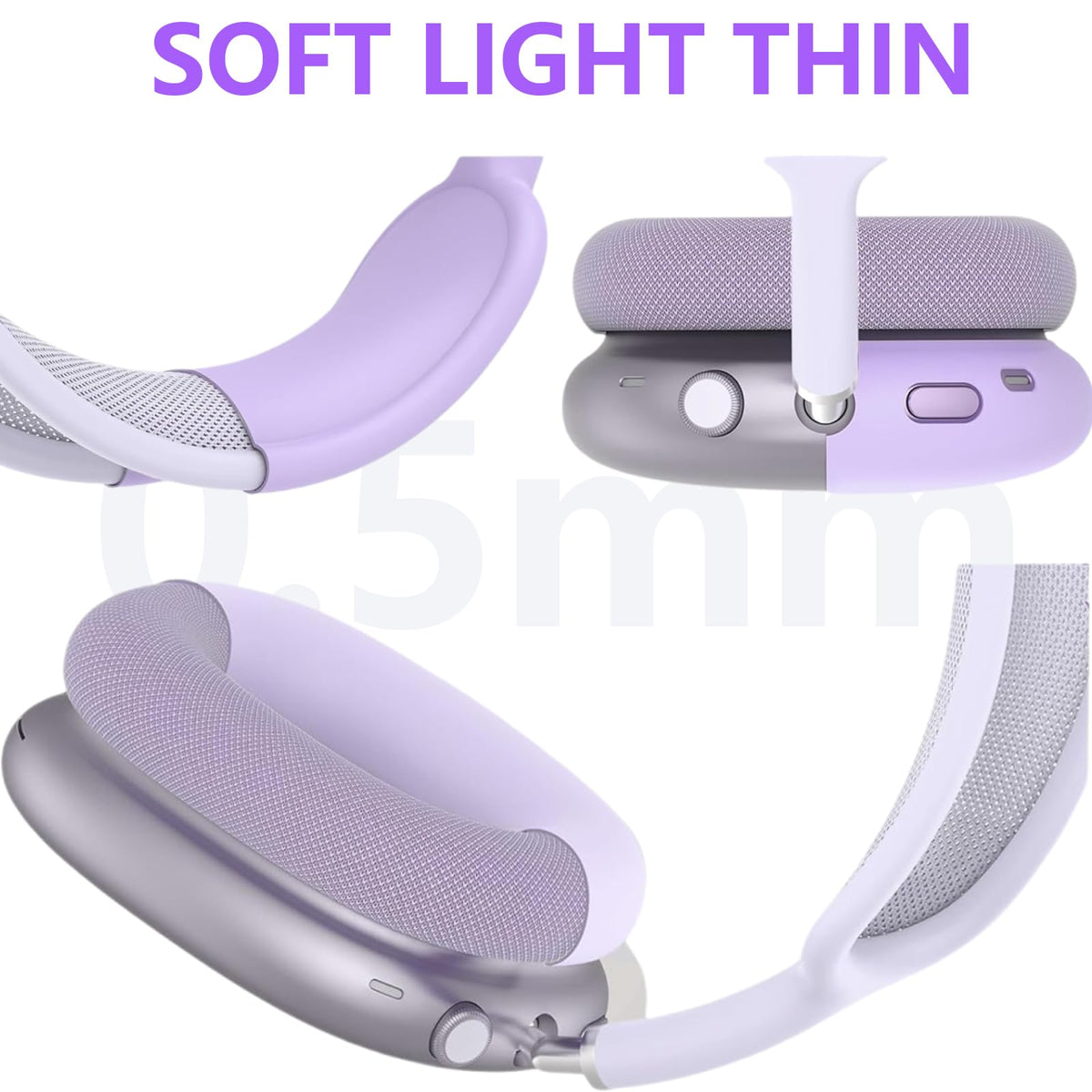 TUNYINSH open case holding AirPods Max showing secure fit and travel protection