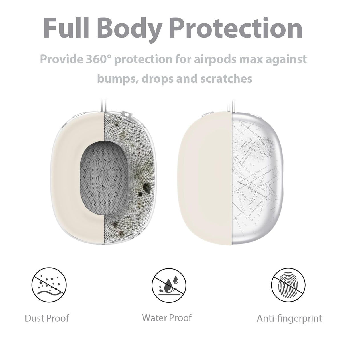 TUNYINSH silicone ear cup close-up showing soft protective texture