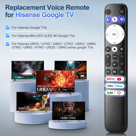 Tuovar remote design for Hisense with ergonomic grip and soft silicone buttons