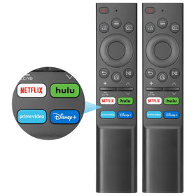 Tuovar universal Samsung remote pack front view with bright buttons for quick navigation.
