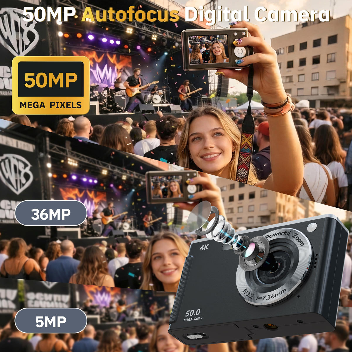 TURSICA compact camera recording crisp 4K video for family moments
