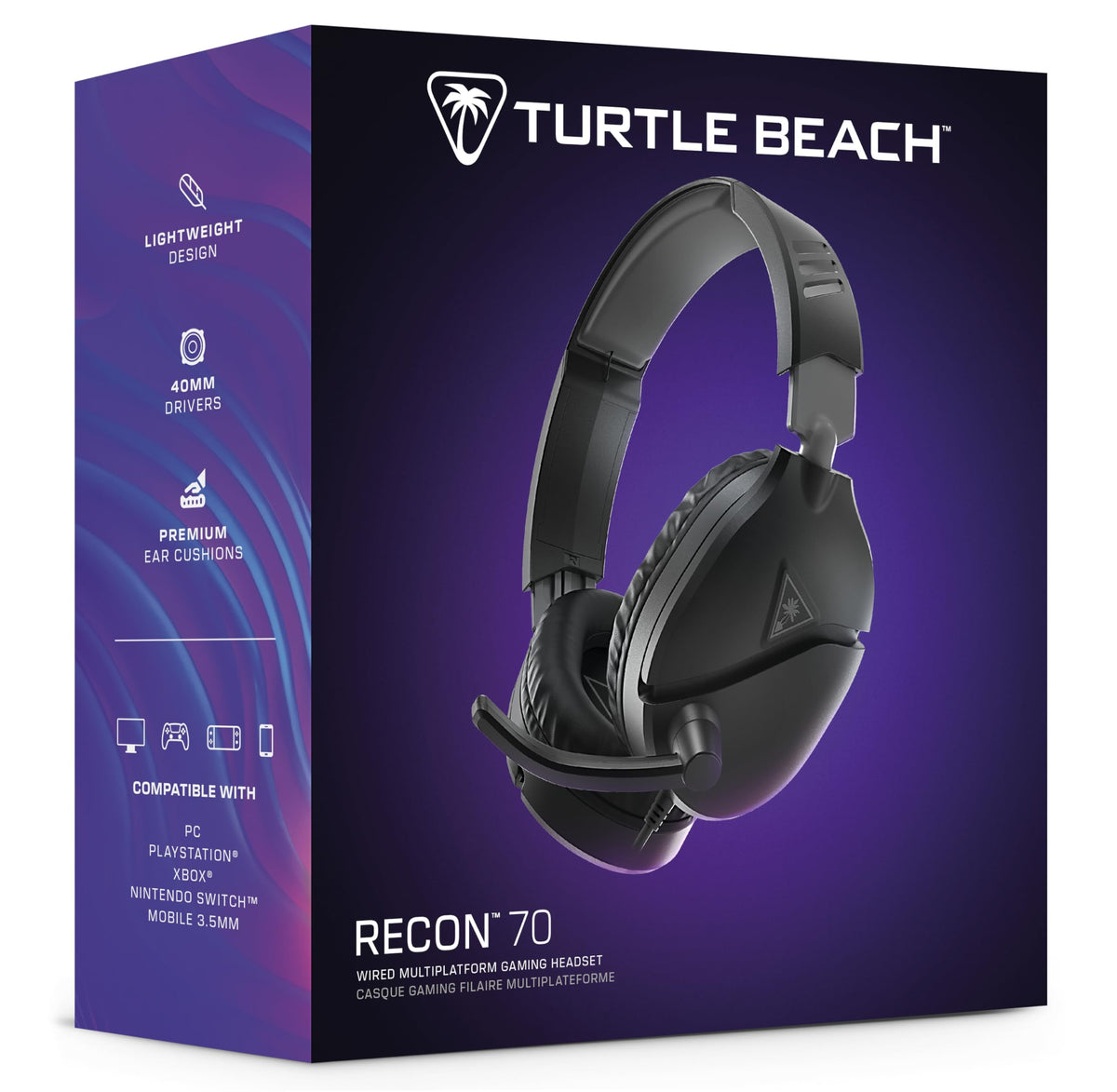 Turtle Beach Recon 70 plugged into a controller to show console compatibility
