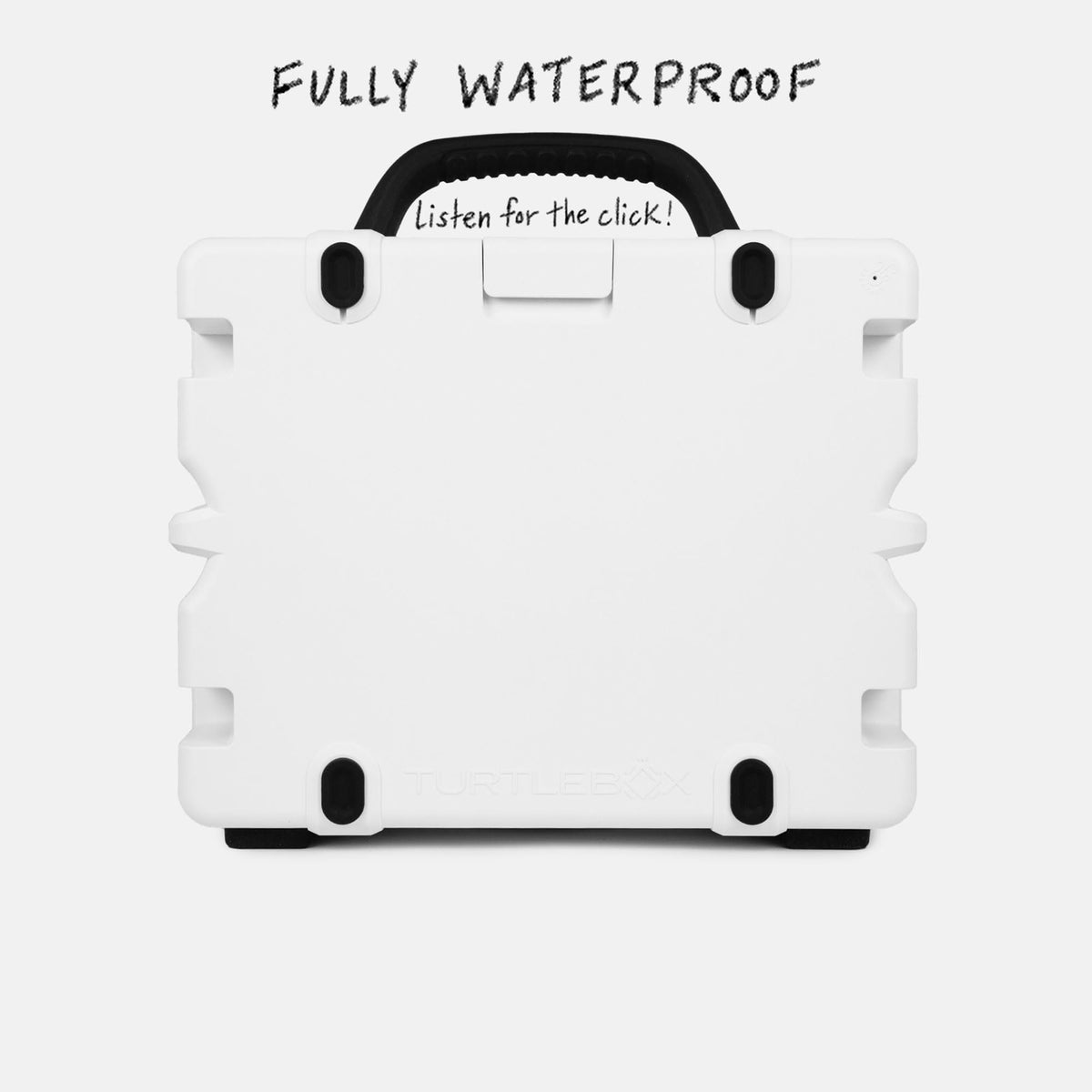 Turtlebox Grande compact-handle emphasizes easy carrying on trips.
