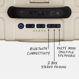 Turtlebox Grande rugged handle and tie-down points for versatile transport