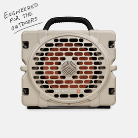 Turtlebox Grande tan finish emphasizes outdoor-ready aesthetics and durability