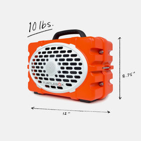 Turtlebox Original Gen 3 electric blue side angle, powerful sound in any terrain.