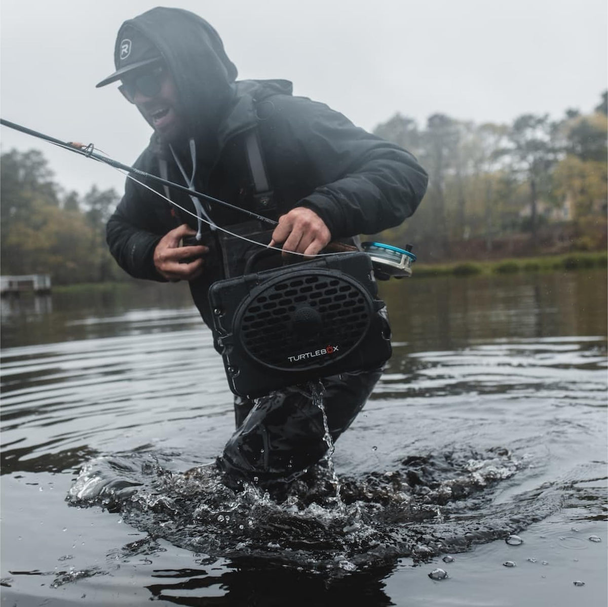 Turtlebox Original Gen 3 IP67 waterproof capability by a pool