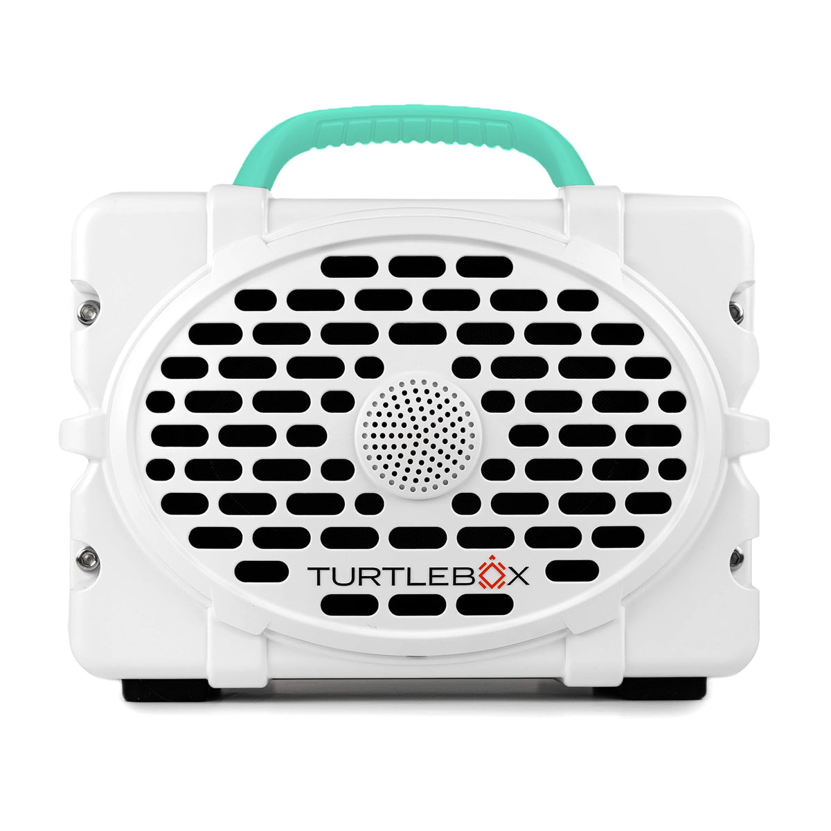 Turtlebox Original Gen 3 front view showing rugged exterior and loud sound capability