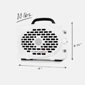 Turtlebox Original Gen 3 side view emphasizing durable housing