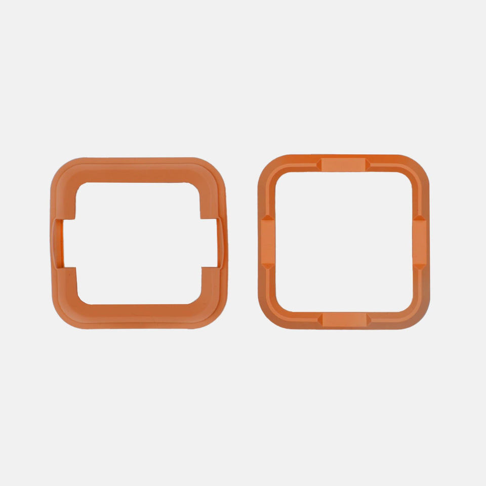Turtlebox Ranger bumper burnt orange on rugged trail, edge protection visible.