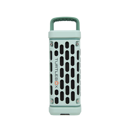 Turtlebox Ranger front view highlights rugged design ideal for outdoor adventures.
