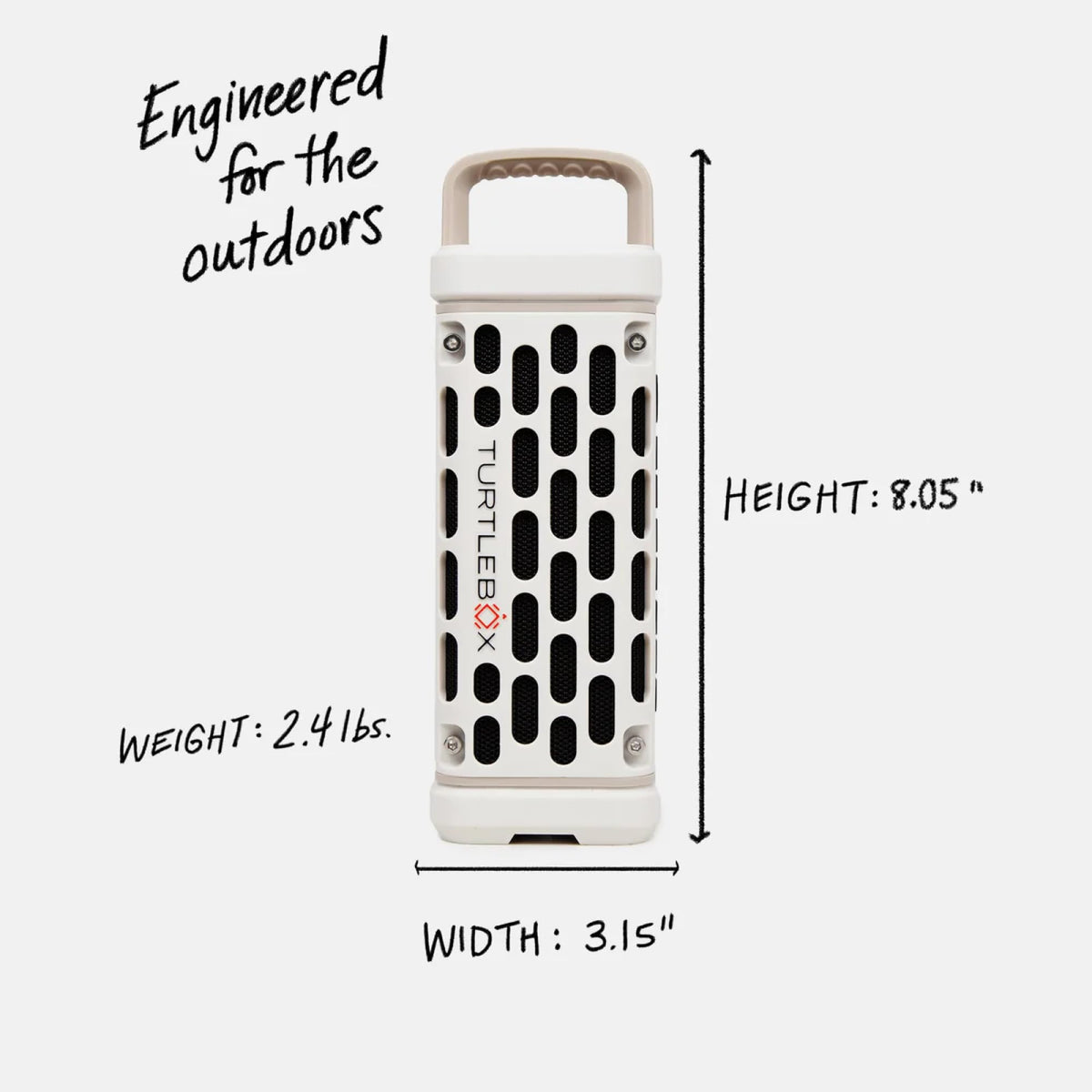 Turtlebox Ranger demonstrating IP67 ruggedness against water and dust.
