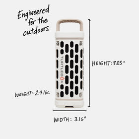 Turtlebox Ranger demonstrating IP67 ruggedness against water and dust.