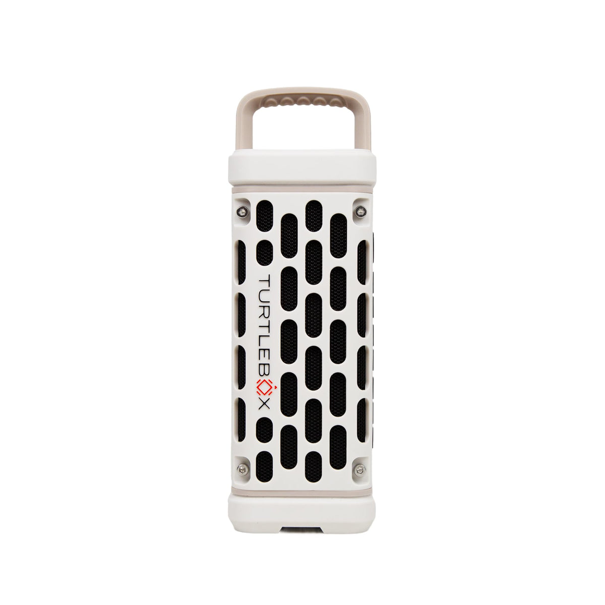 Turtlebox Ranger outdoor Bluetooth speaker delivering loud, clear sound at a campsite.