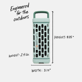 Turtlebox Ranger side handle enables easy carrying on hikes and camps.