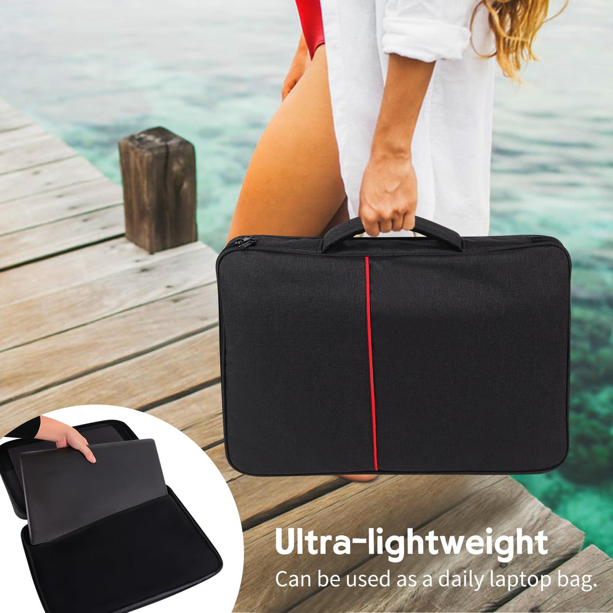 TUSIASC soft handle and sleeve for convenient carrying and protection